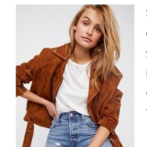 NWOT Free People Drapey Moto Jacket